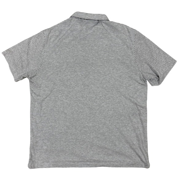 Vineyard‎ Vines Classic Fit Men's Gray White Stripe Polo Shirt Size Large Golf - Picture 3 of 10